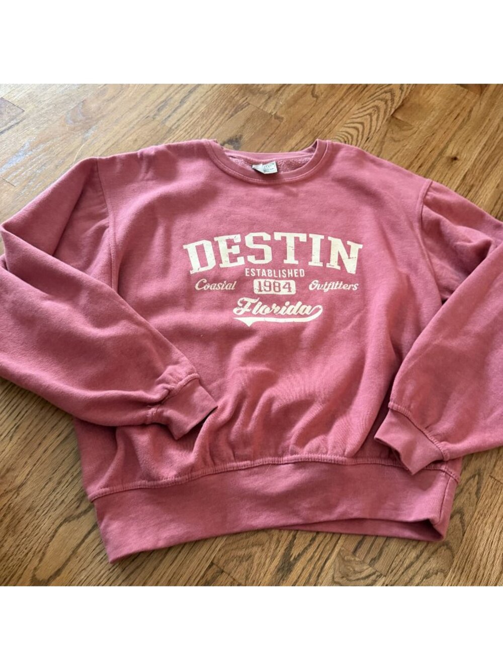 Pacific & Co. Womens Pink Crewneck Sweatshirt Small Destin Florida